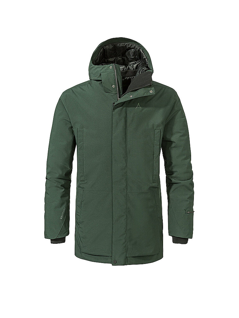SCHÖFFEL Herren Winterparka Crivat 2L Hoodie isoliert dunkelgrün | 56