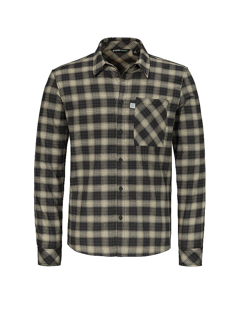 SCHÖFFEL Herren Flanellhemd Kleion schwarz | 48