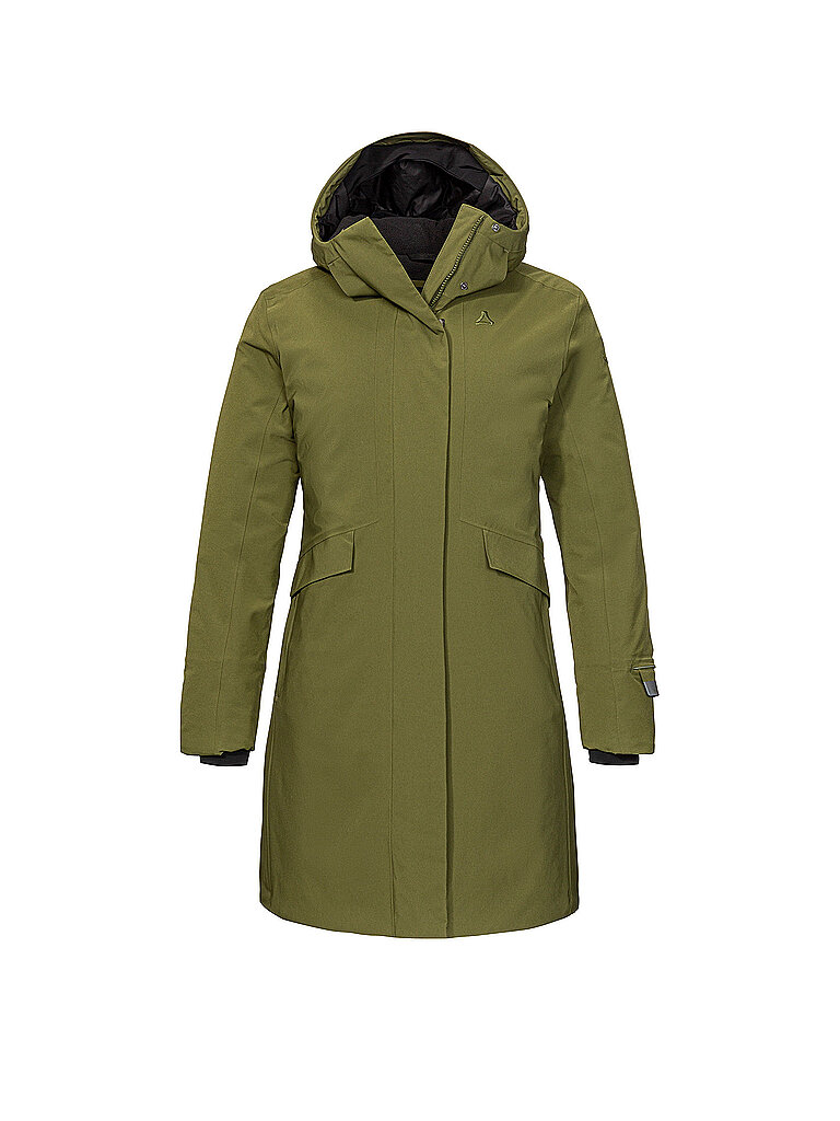 Schöffel SCHÖFFEL Damen Winterparka Style Optimea Dermiz 2L Hoodie olive | 36, olive