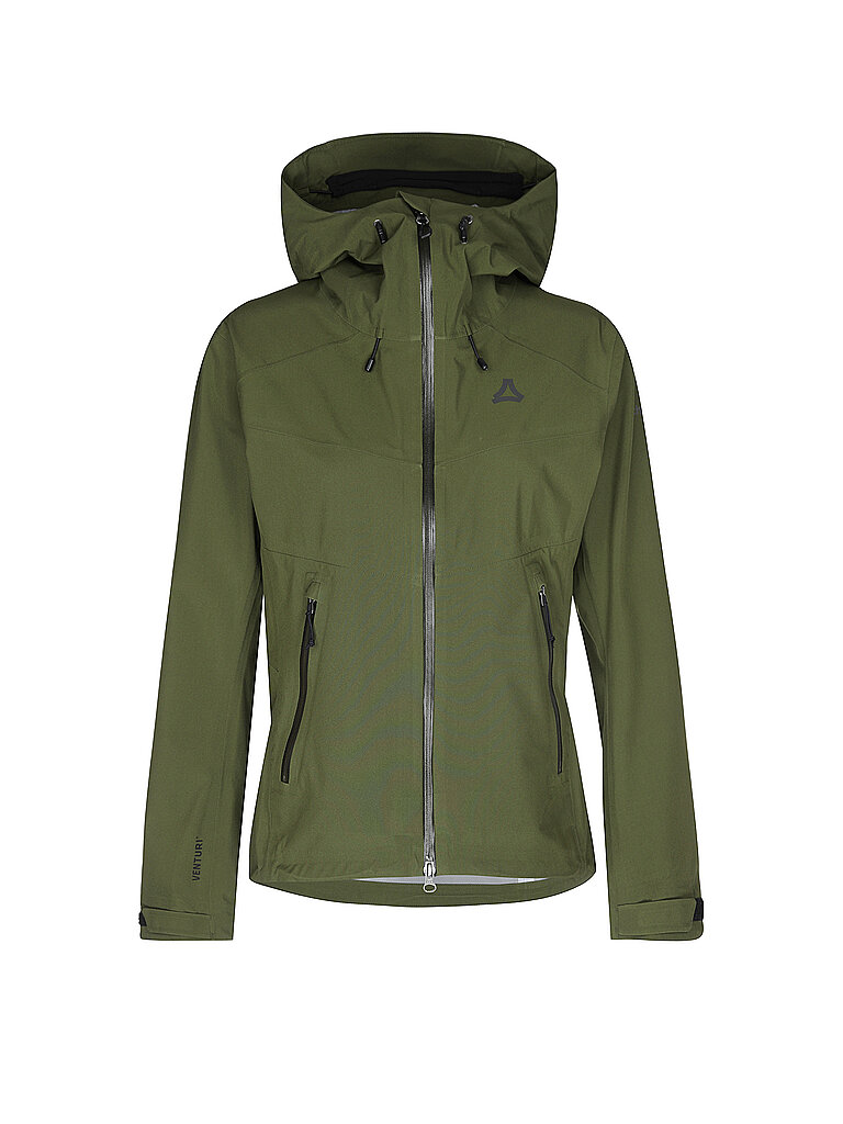 Schöffel SCHÖFFEL Damen Wanderjacke Style Cascata Venturi 3L Hoodie olive | 34, olive
