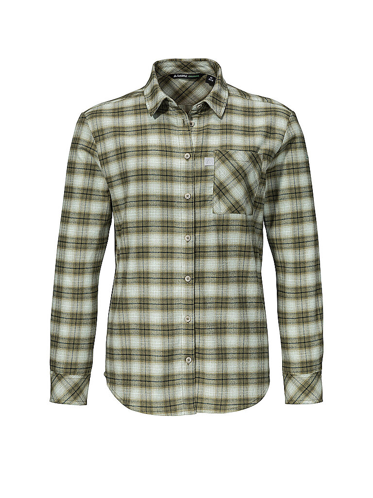 Schöffel SCHÖFFEL Damen Bluse Style Kleion Flanell olive | 36, olive