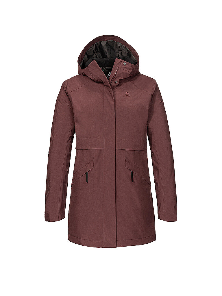 Schöffel SCHÖFFEL Damen Winterparka Malkay Hoodie dunkelrot | 36, dunkelrot