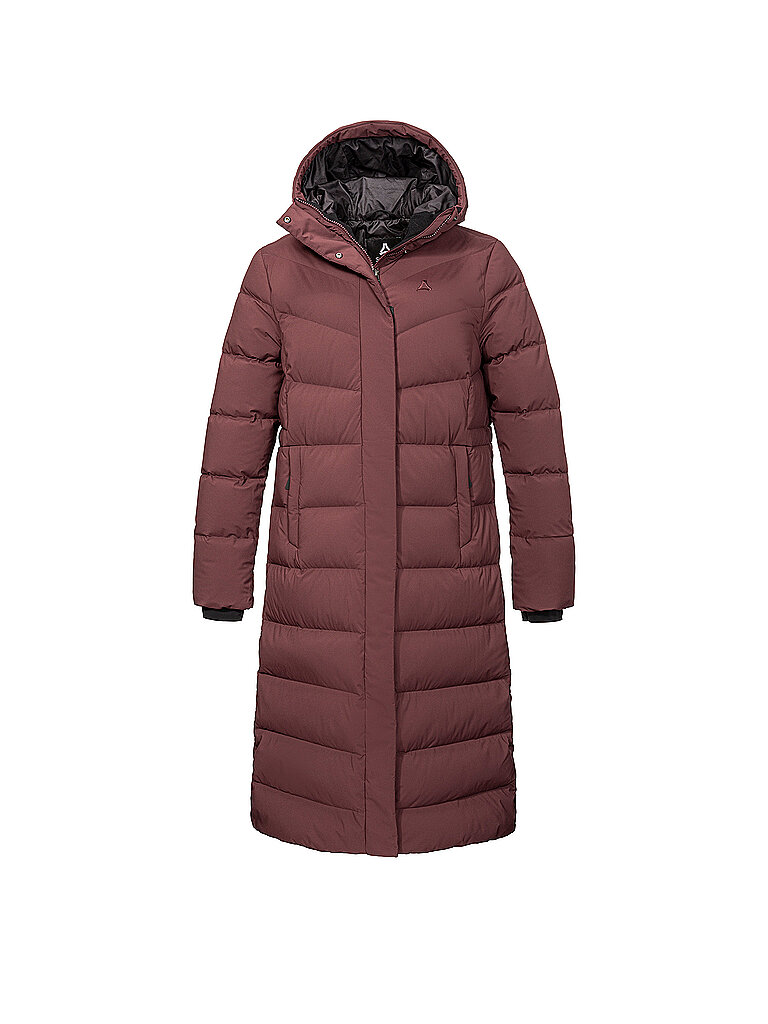Schöffel SCHÖFFEL Damen Wintermantel Vindave Down Hoodie dunkelrot | 34, dunkelrot