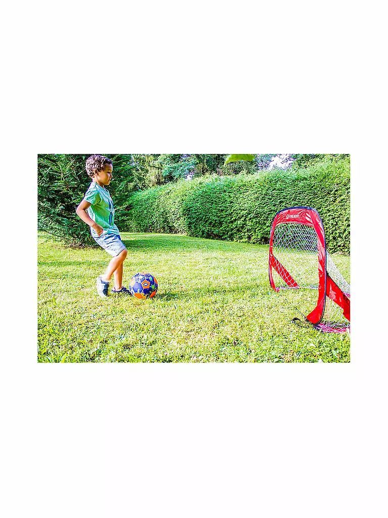 SCHILDKRÖT | Pop-Up Goal Fussballtor 2er Set | rot