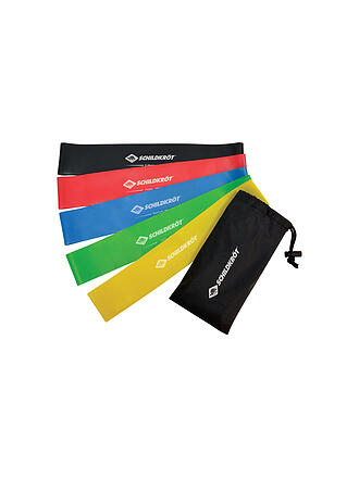 SCHILDKRÖT |  Resistance Bands, 5er Set mit verschiedenen Härtegraden, inkl. Tragetasche 