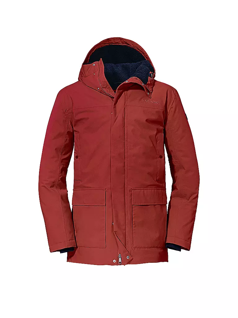 Schöffel Herren Parka Rotterdam M – Wintermantel Mit Teddyfutter, Wind- Und Wasserdicht