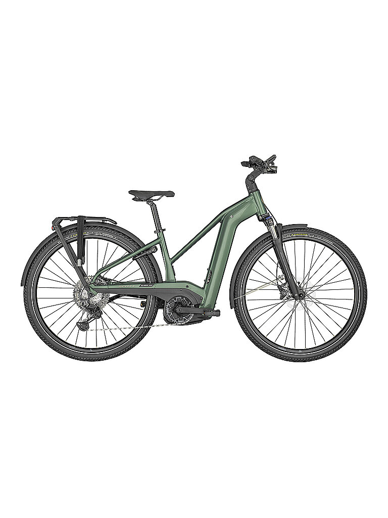 SCOTT Damen E-Bike Sub Sport eRIDE 10 dunkelgrün | M