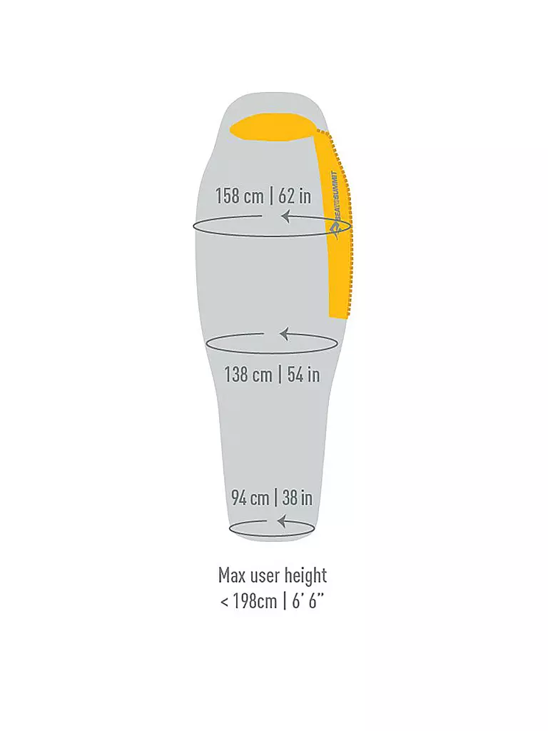 SEA TO SUMMIT | Daunenschlafsack Spark SpI Long +5 °C | grau