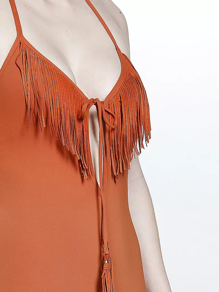 SEAFOLLY | Damen Badeanzug Coastal Fringe Deep „V“ Maillot | 