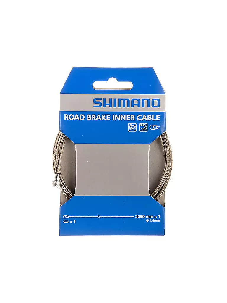 SHIMANO SB | Fahrrad-Bremsseil Race 1,6x2050mm | silber