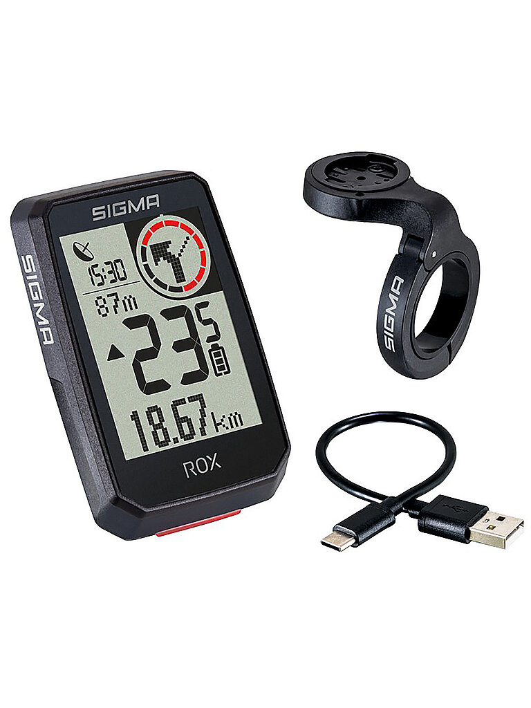 Sigma SIGMA Fahrradcomputer Rox 2.0 Top Mount Set schwarz, schwarz
