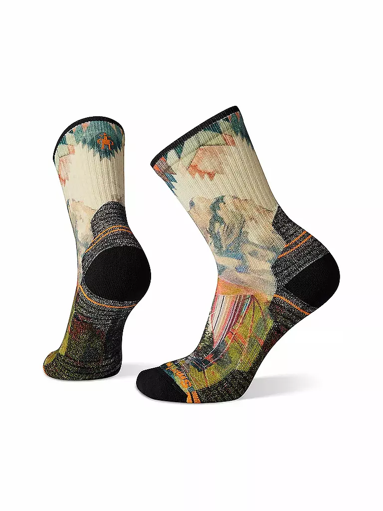 SMARTWOOL | Damen Wandersocken Hike Light Cushion Mountain Print Crew | beige