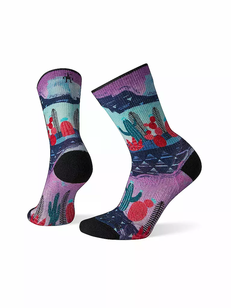 SMARTWOOL | Damen Wandersocken Phd Outdoor Light Print Crew | lila