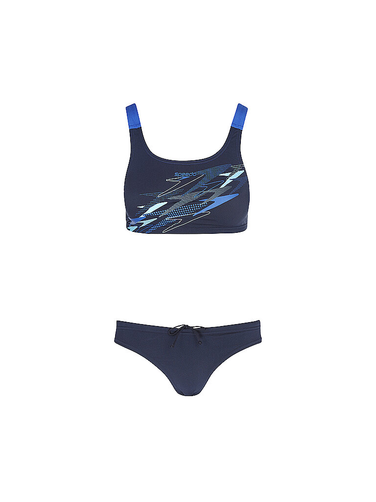 Speedo SPEEDO Damen Bikini Medley Logo V-Back dunkelblau | 34, dunkelblau