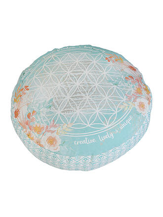SPIRIT OF OM | Meditationskissen rund jade/orange