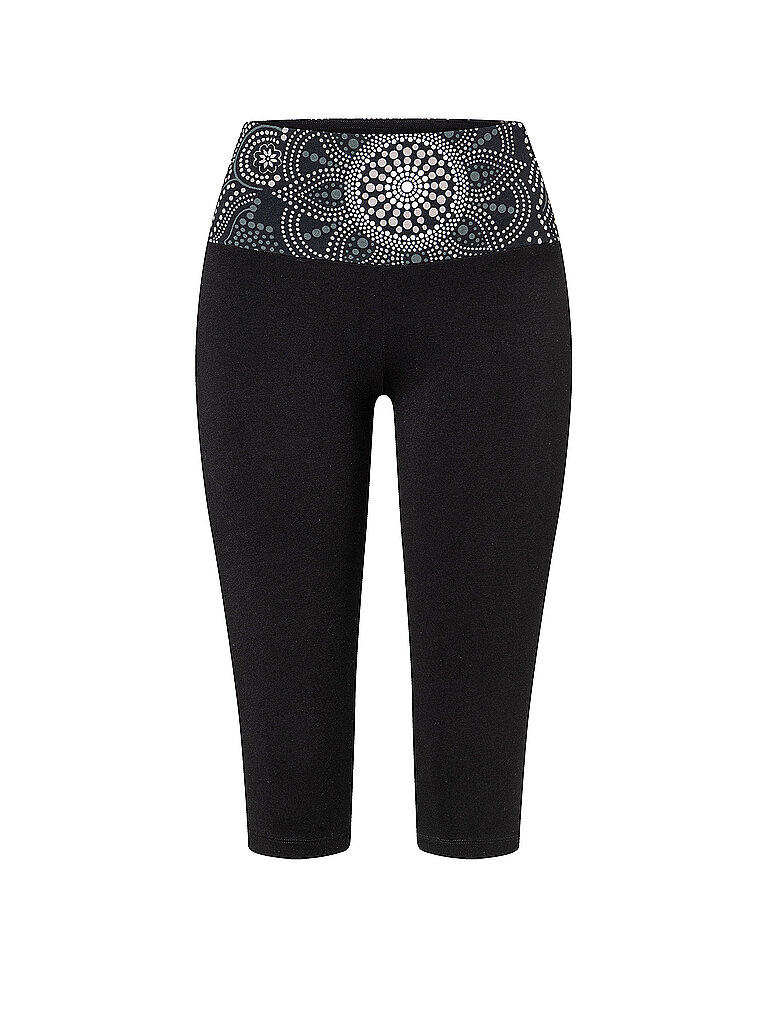 SPIRIT OF OM SPIRIT OF OM Damen Yogatight Capri Madhya 3/4 schwarz | XS, schwarz