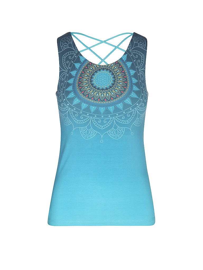 SPIRIT OF OM Damen Yogatank Vartula türkis | XS