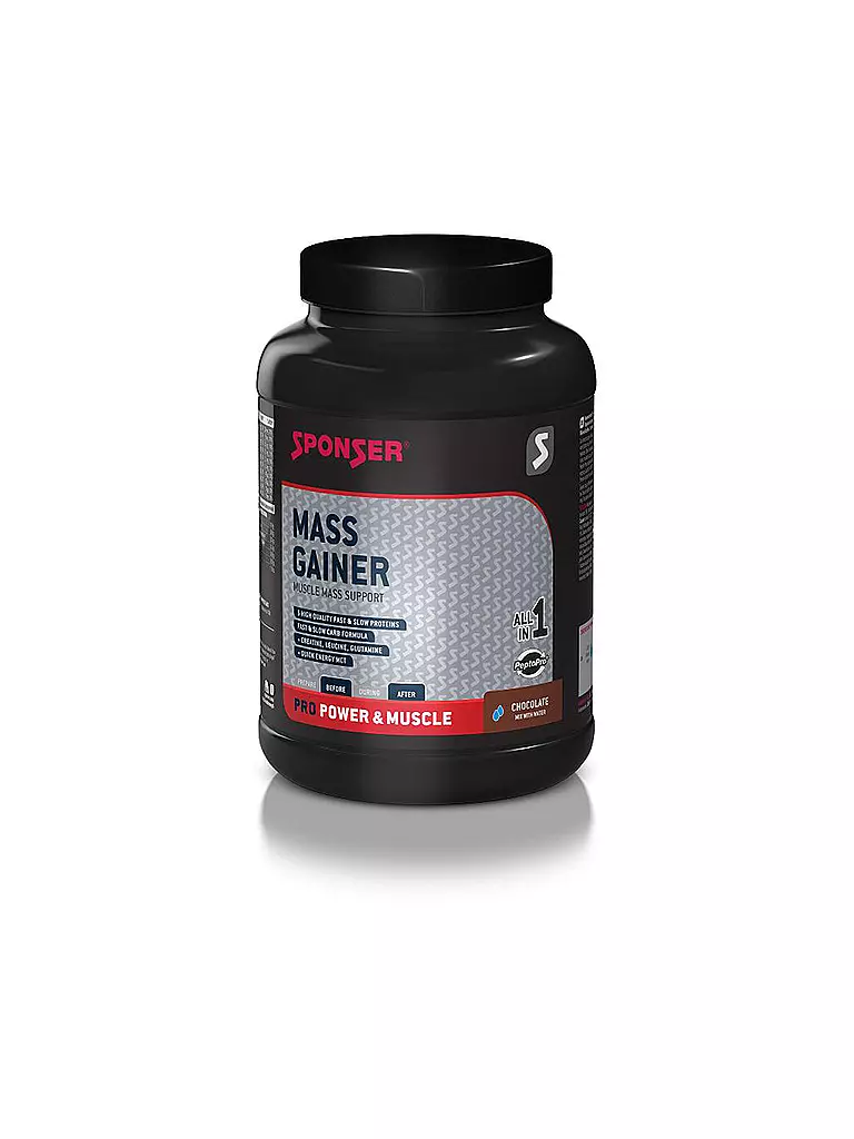 SPONSER | Mass Gainer Schokolade, 1200 g Dose | keine Farbe