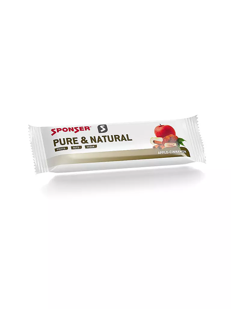 SPONSER | Pure & Natural Energieriegel Apfel Zimt, 50 g Riegel | keine Farbe