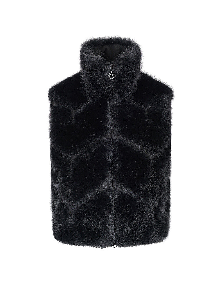 Sportalm SPORTALM Damen Weste Fake Fur schwarz | 38, schwarz