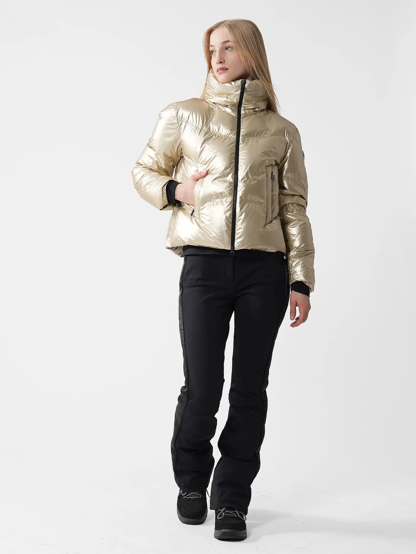 SPORTALM | Damen Ski Daunenjacke mit Kragen | gold