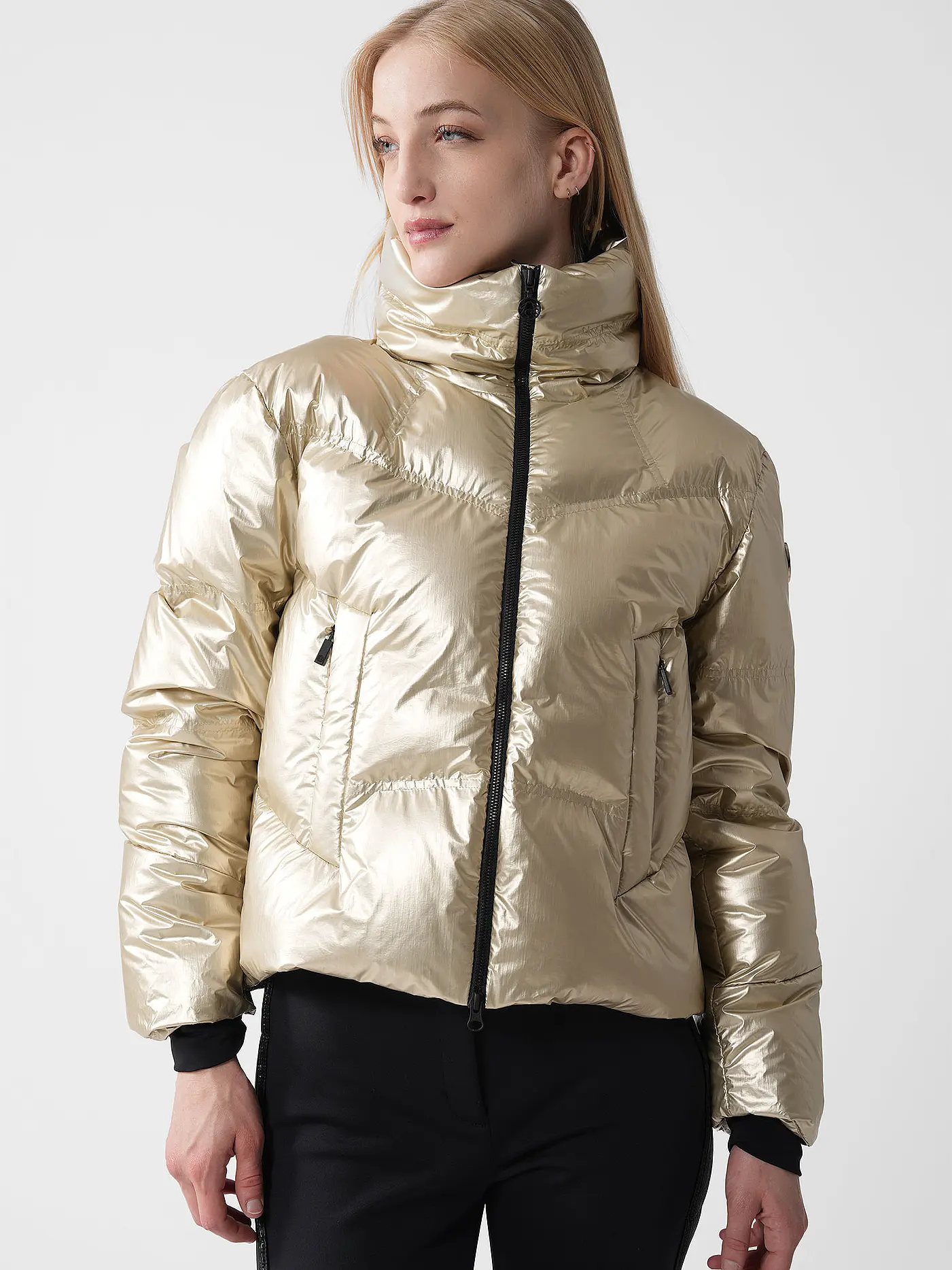 SPORTALM | Damen Ski Daunenjacke mit Kragen | gold