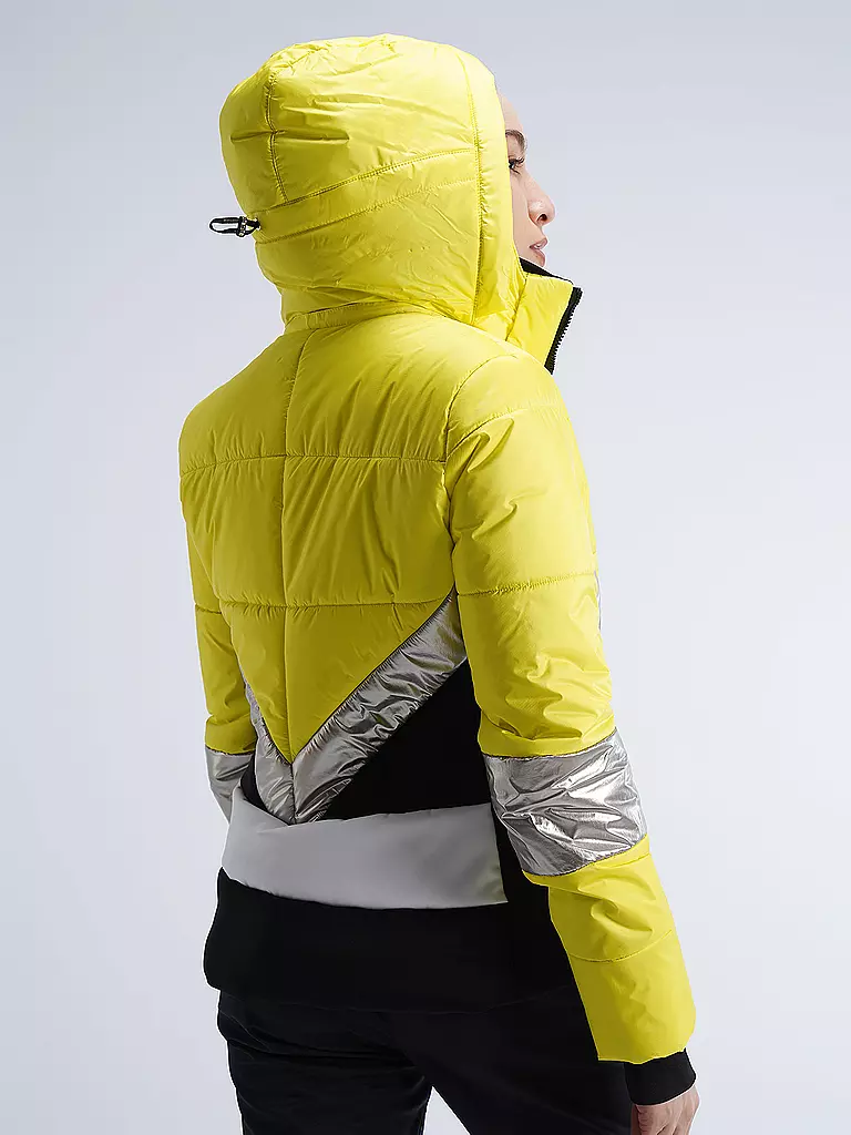 SPORTALM | Damen Skijacke Colourblock mit icegoldenen Akzenten  | gelb