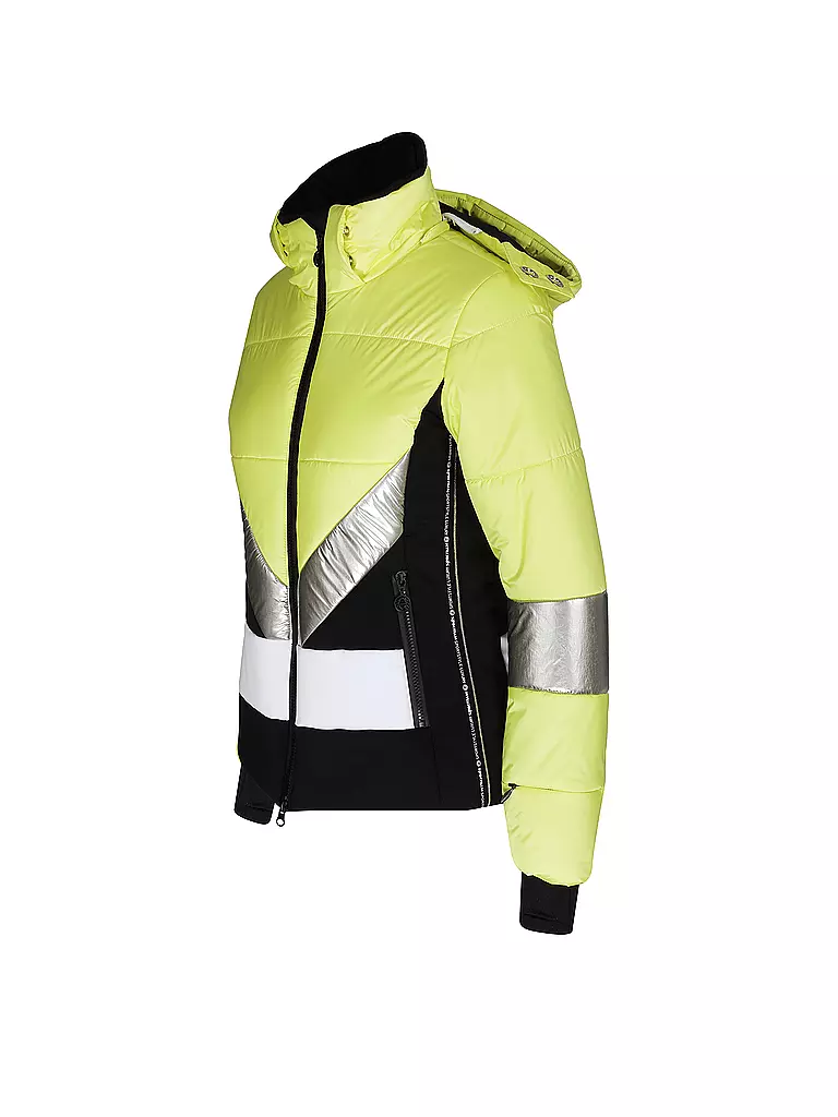 SPORTALM | Damen Skijacke Colourblock mit icegoldenen Akzenten  | gelb