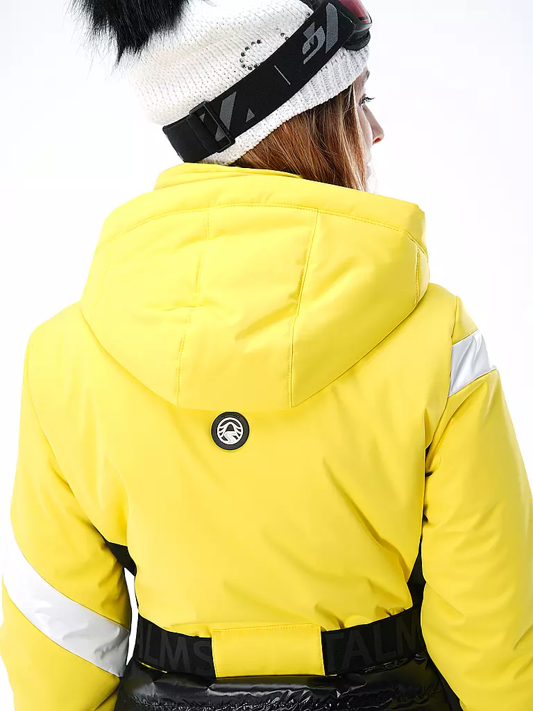SPORTALM | Damen Skijacke mit Sternen-Muster und Gürtel  | gelb
