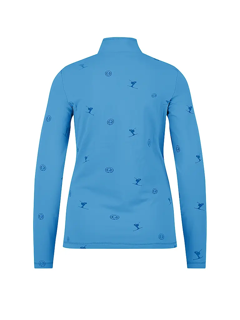 SPORTALM | Damen Unterzieh Zipshirt im Allover-Flockprint | 