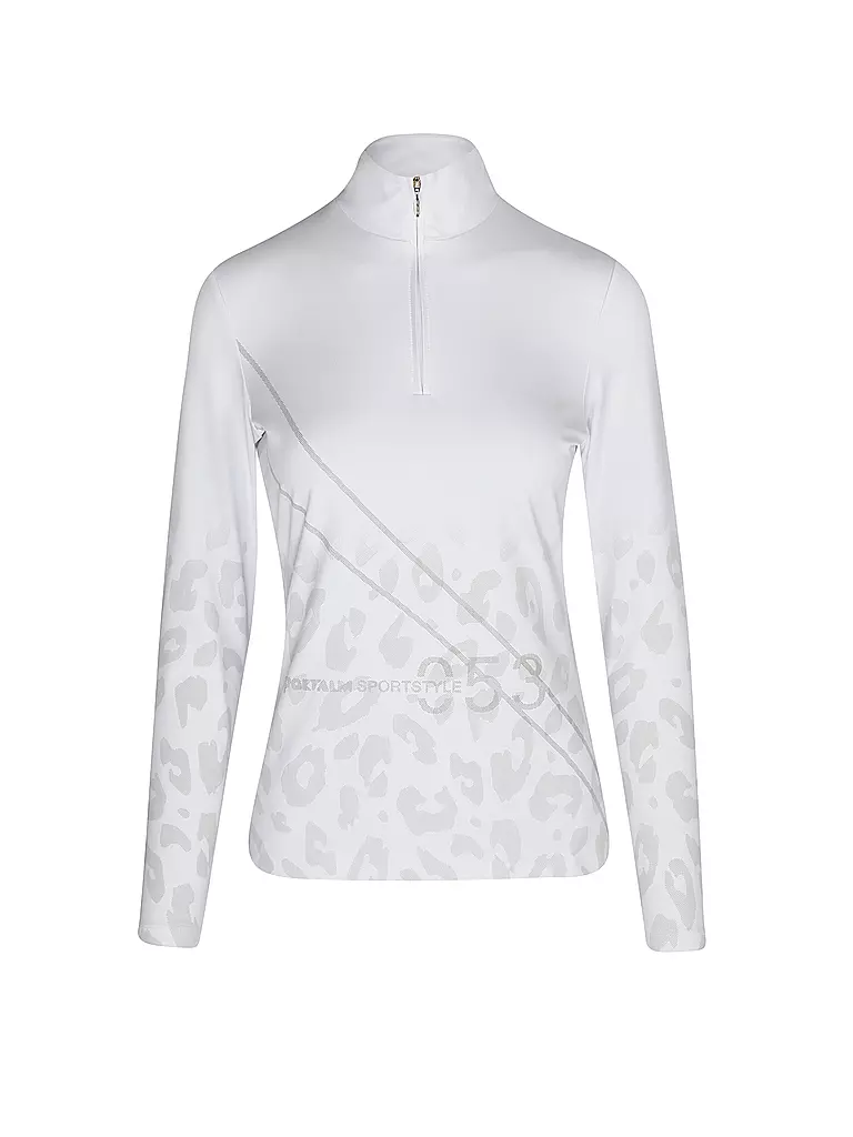 SPORTALM | Damen Unterzieh Zipshirt mit Motiv | weiss