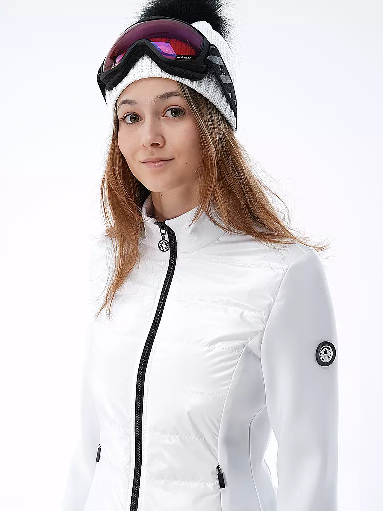 SPORTALM | Damen Unterziehjacke mit Nylon-Stepp  | weiss