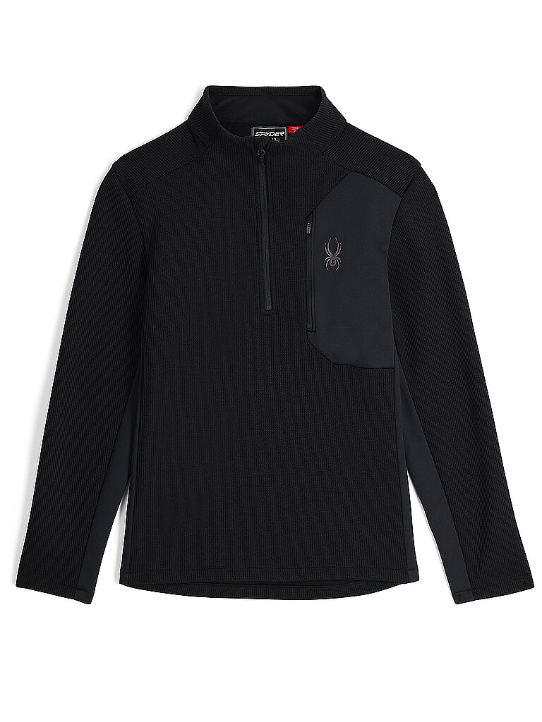 Spyder SPYDER Herren Pullover mit 1/2 Zip BANDIT schwarz | S, schwarz