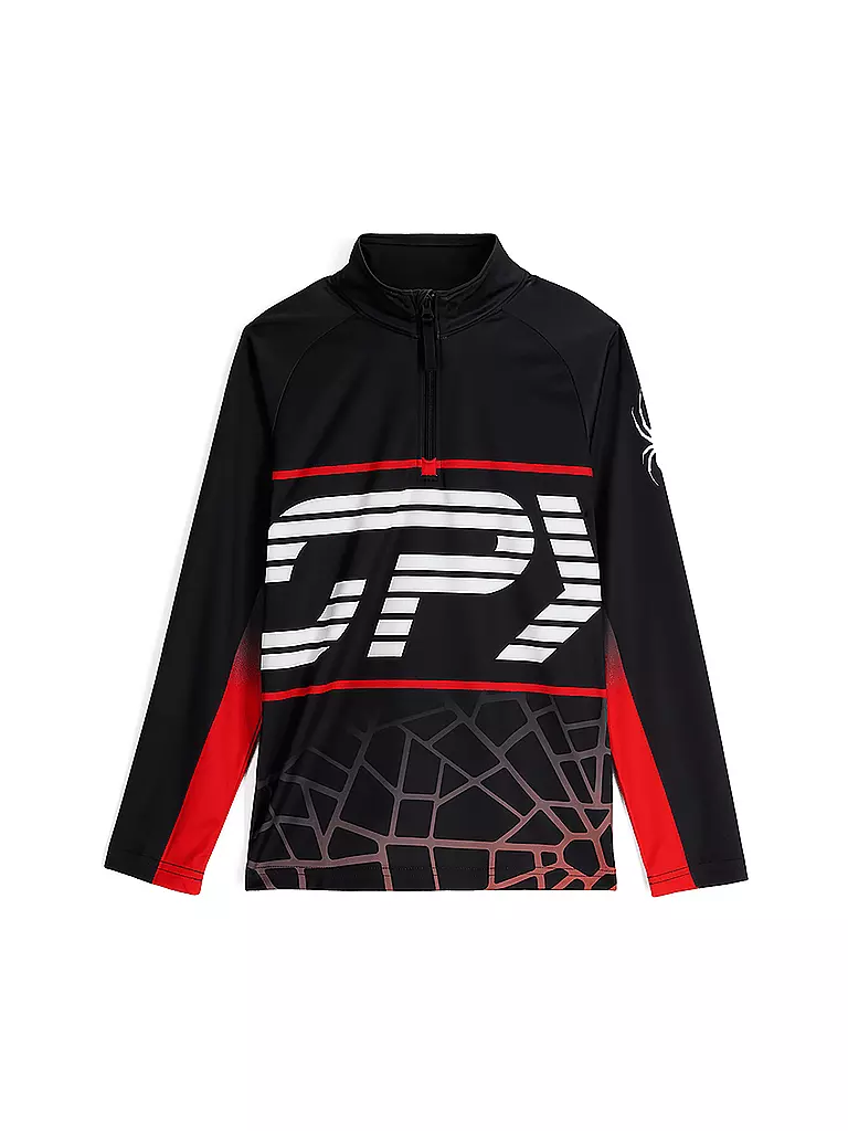 SPYDER | Jungen Unterzieh Zipshirt Web | schwarz