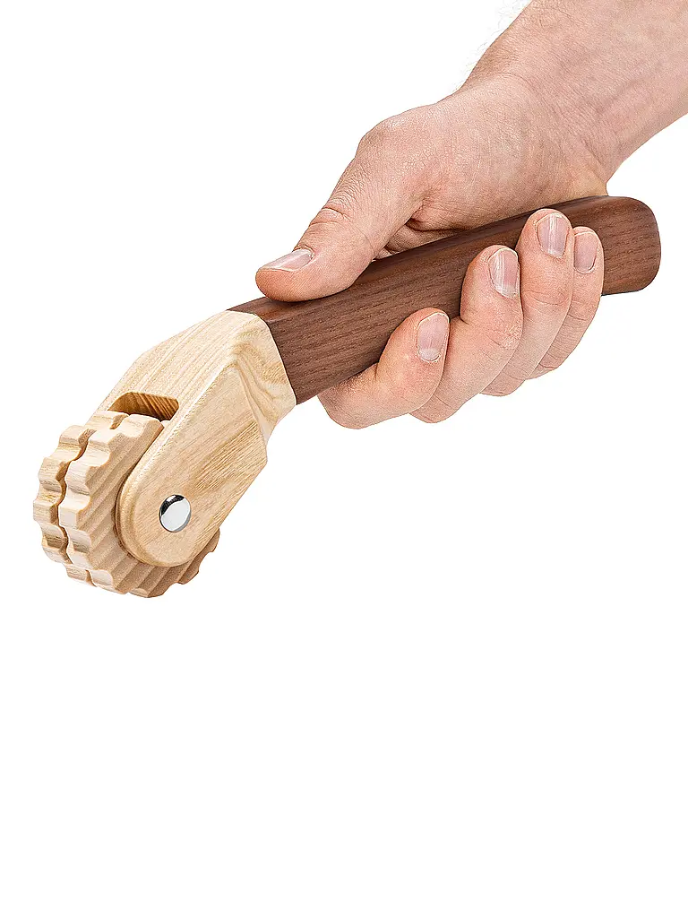 STYLEHOLZ | Massageroller für Nacken und Schultern | Hellbraun