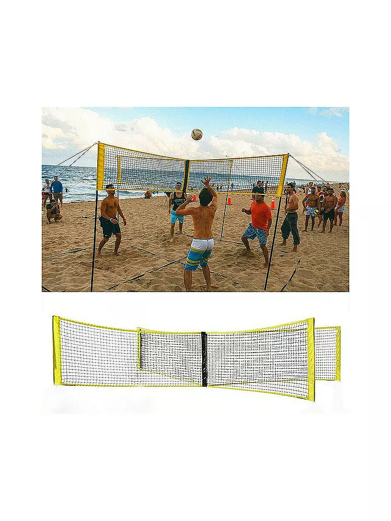 SUNFLEX | X-NET Vierkant Volleyballnetz | gelb