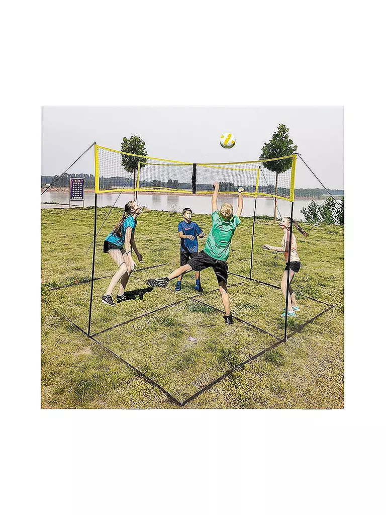 SUNFLEX | X-NET Vierkant Volleyballnetz | gelb