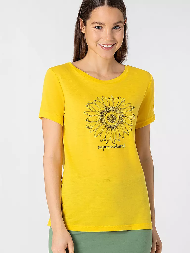 SUPER NATURAL | Damen Funktionsshirt Girasol  | gelb