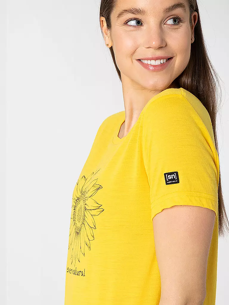 SUPER NATURAL | Damen Funktionsshirt Girasol  | gelb