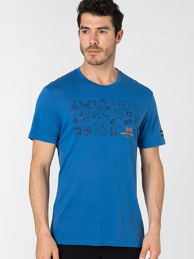 SUPER NATURAL | Herren Funktionsshirt Dont Get Lost | blau