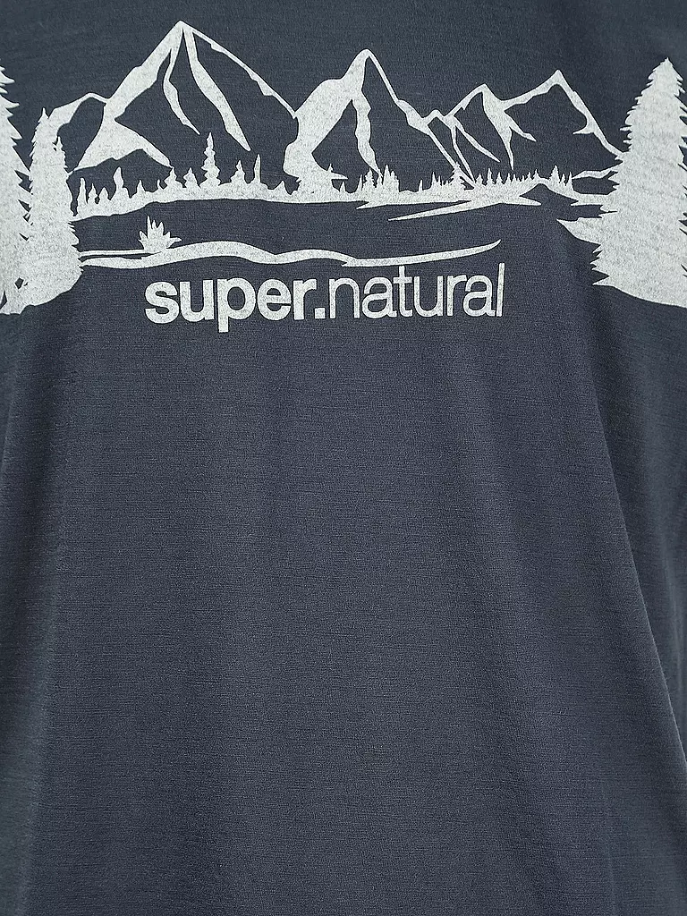 SUPER NATURAL | Herren T-Shirt Mountain Range | blau