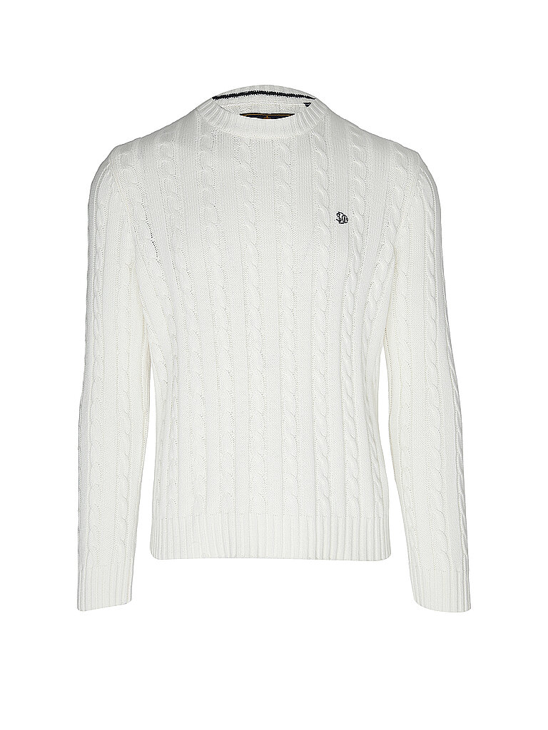 Superdry SUPERDRY Herren Sweater Cotton Cable Knit Crew Jumper creme | S, creme