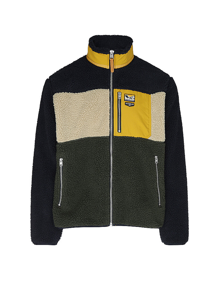 Superdry SUPERDRY Herren Fleecejacke Colour Block Retro dunkelblau | S, dunkelblau