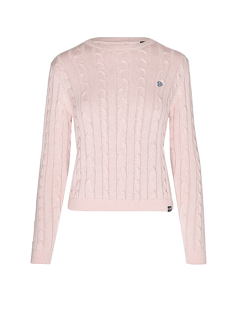 Superdry SUPERDRY Damen Sweater Essential SD&Co Cable rosa | XS, rosa