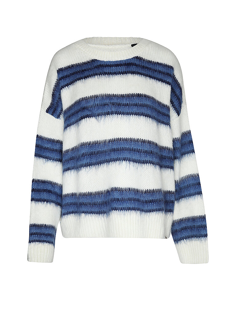 Superdry SUPERDRY Damen Sweater Slouchy Brushed Stripe blau | XS, blau
