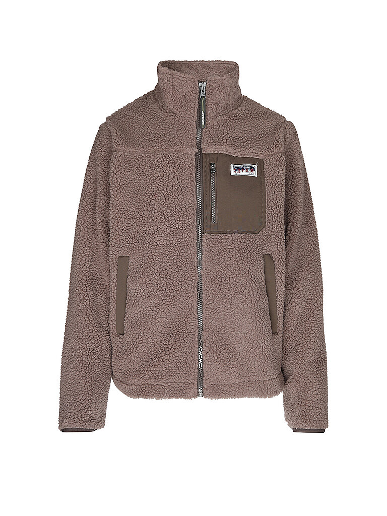 Superdry SUPERDRY Damen Fleecejacke Heritage braun | XS, braun