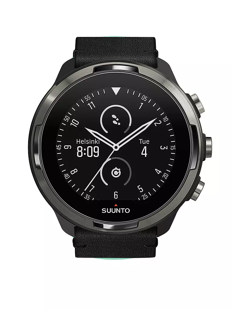 SUUNTO | GPS-Multisportuhr Suunto 9 G1 Baro Titanium Leather | silber