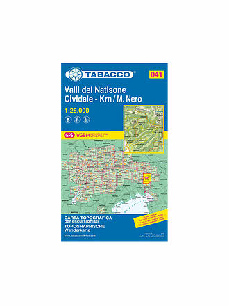TABACCO | Wanderkarte - Valli del Natisone, Cividale, Krn/Monte Nero 1:25.000