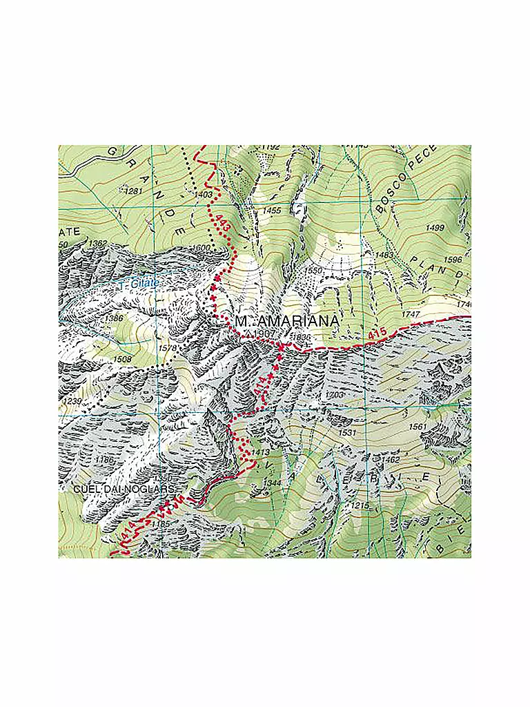 TABACCO | Wanderkarte - Prealpi Carniche/Karnische Voralpen, Val Tagliamento 1:25.000 | keine Farbe