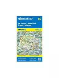 TABACCO | Wanderkarte 05, Gröden, Seiseralm 1:25.000 | keine Farbe
